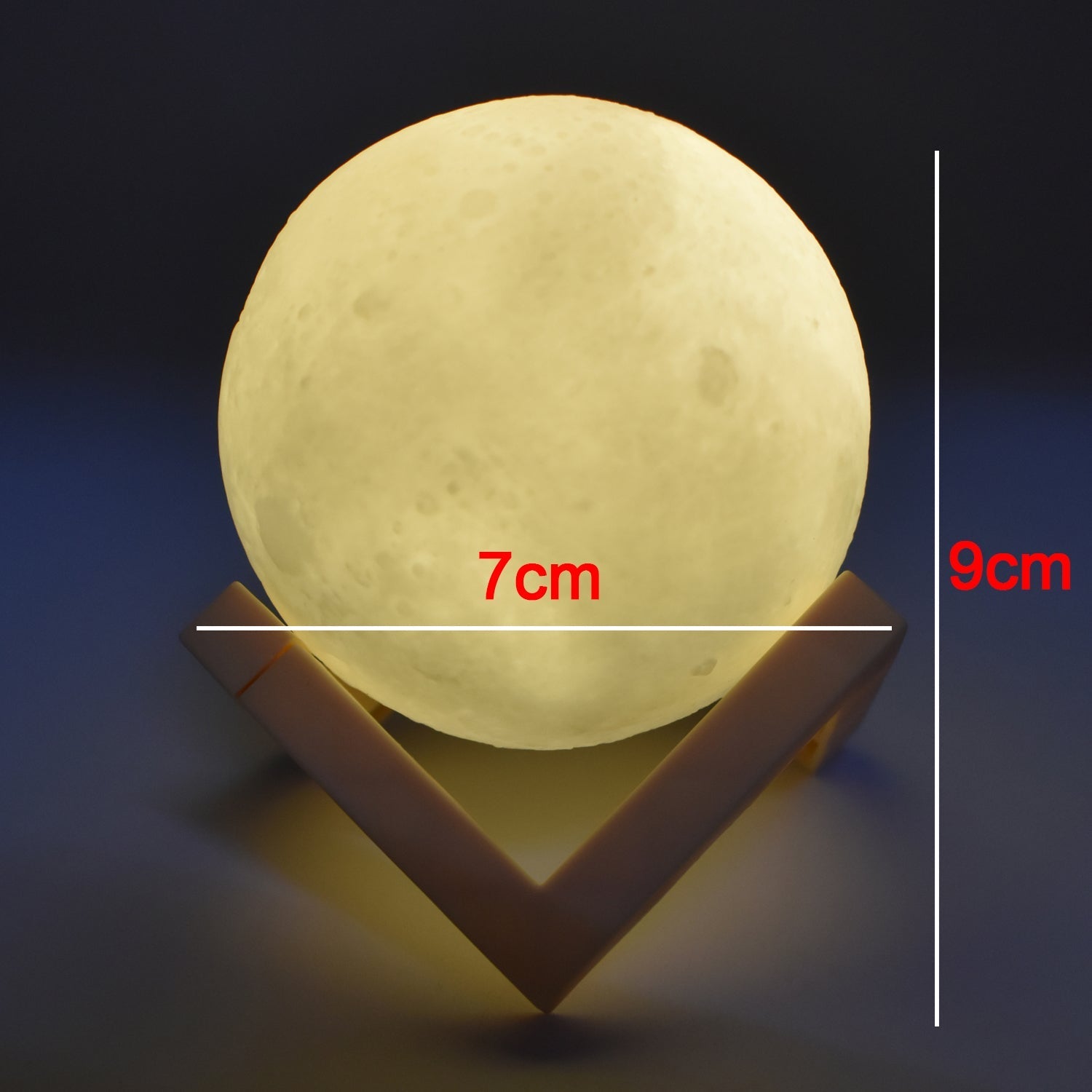 Realistic 3D moon lamp with touch-sensitive brightness control Realistic 3D moon lamp with touch-sensitive brightness control